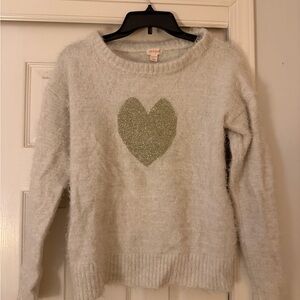 Cat & Jack Cream Sweater with Heart